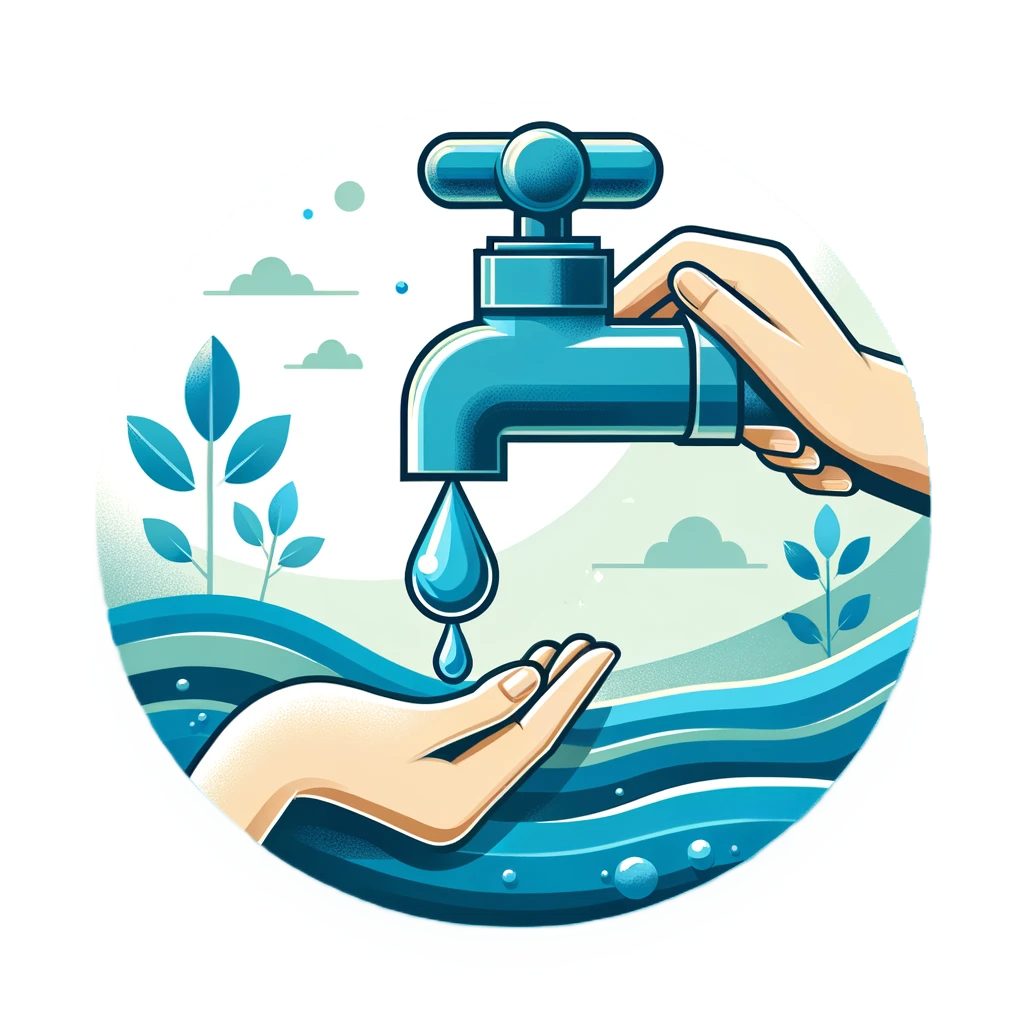 Illustration about saving water